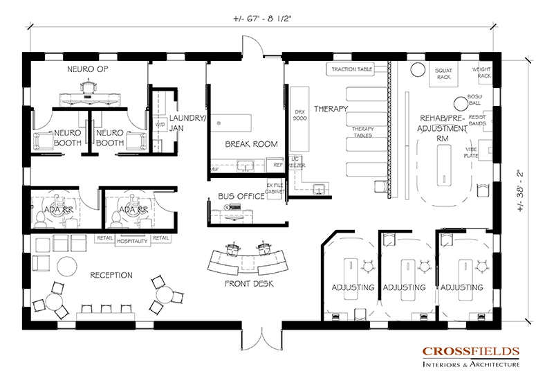 Rehab & Physical Therapy Center Floor Plan